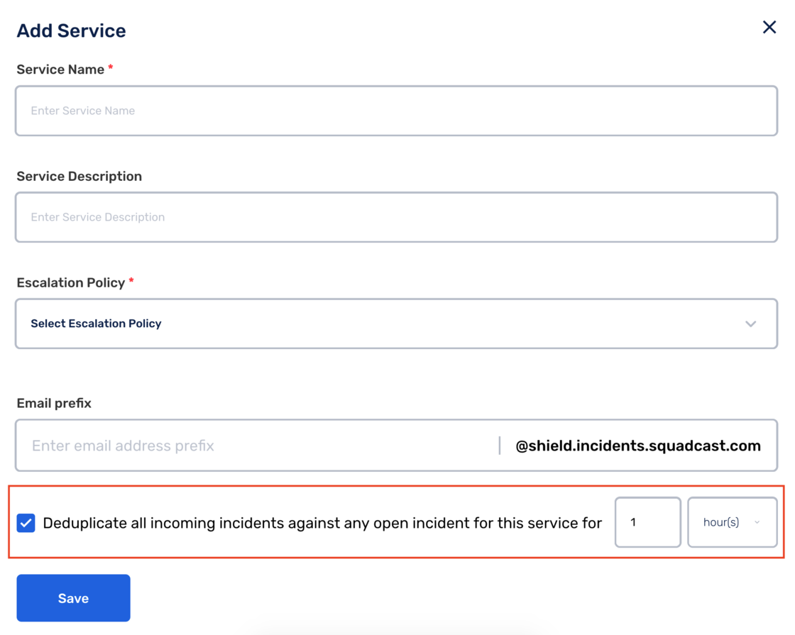 Incident Status Based Deduplication