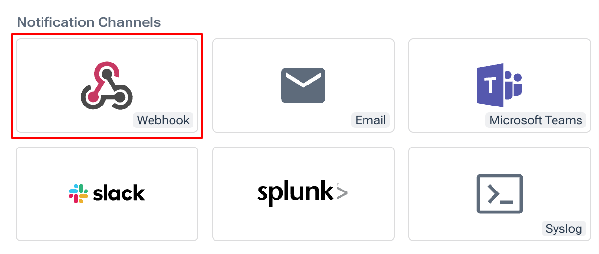 Click on Webhooks