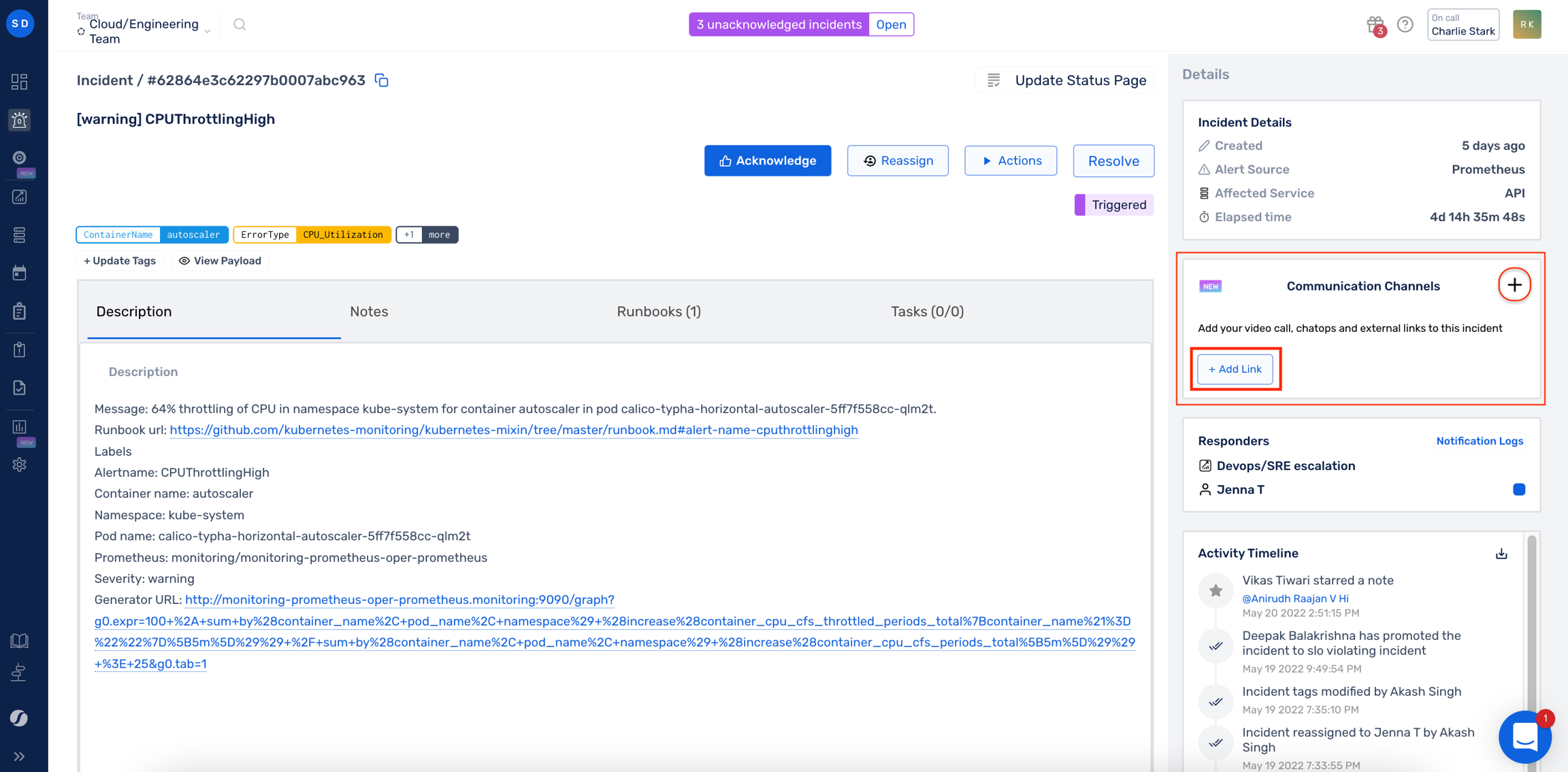 Add Communication Channel