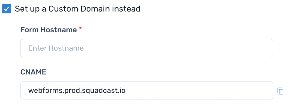 Configure Webforms in Squadcast