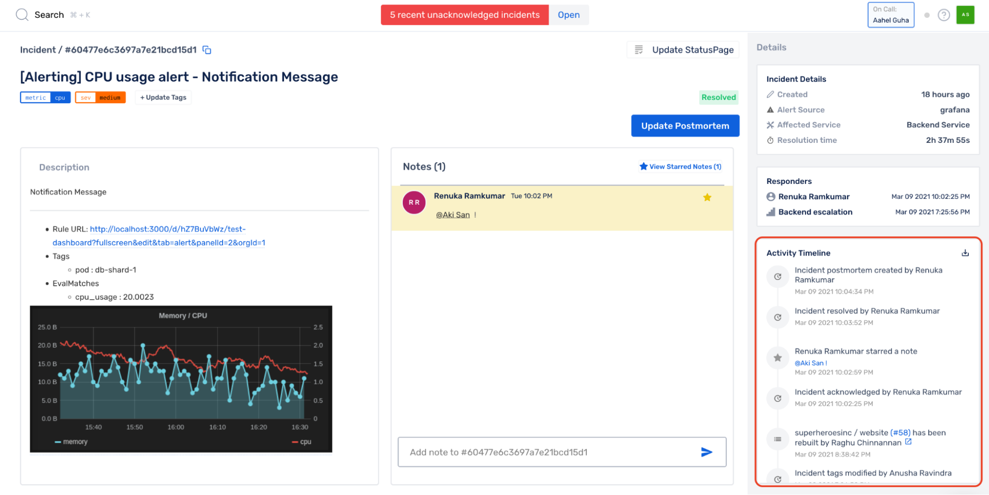 Download Incident Activity Timeline