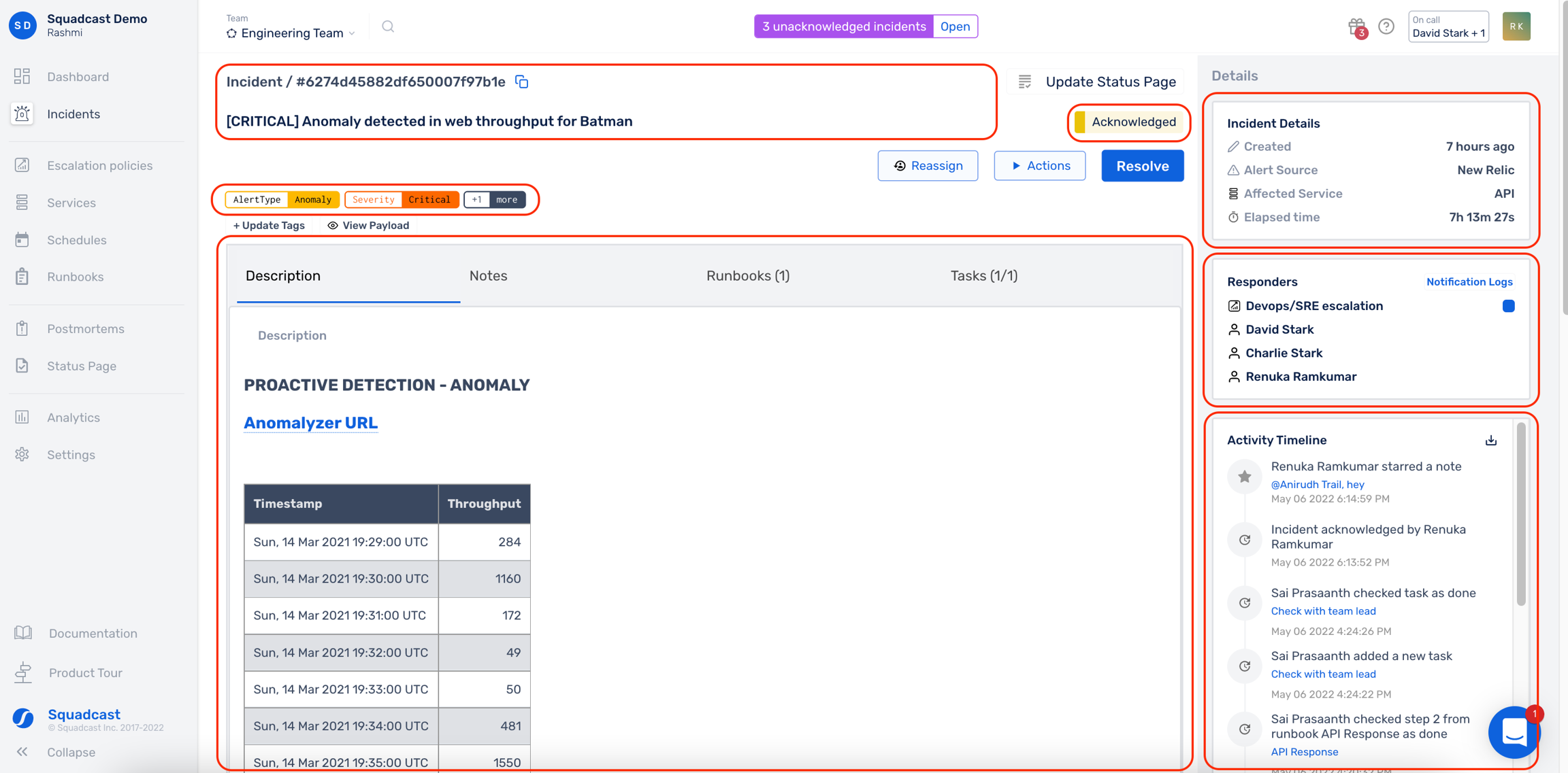 Navigate to Incident Details Page in Squadcast