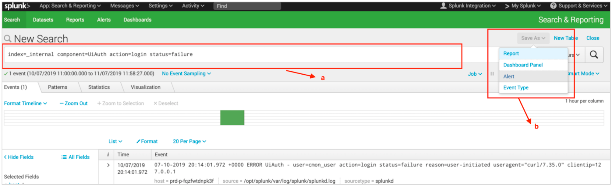 Steps to add Splunk integration to a service in Squadcast