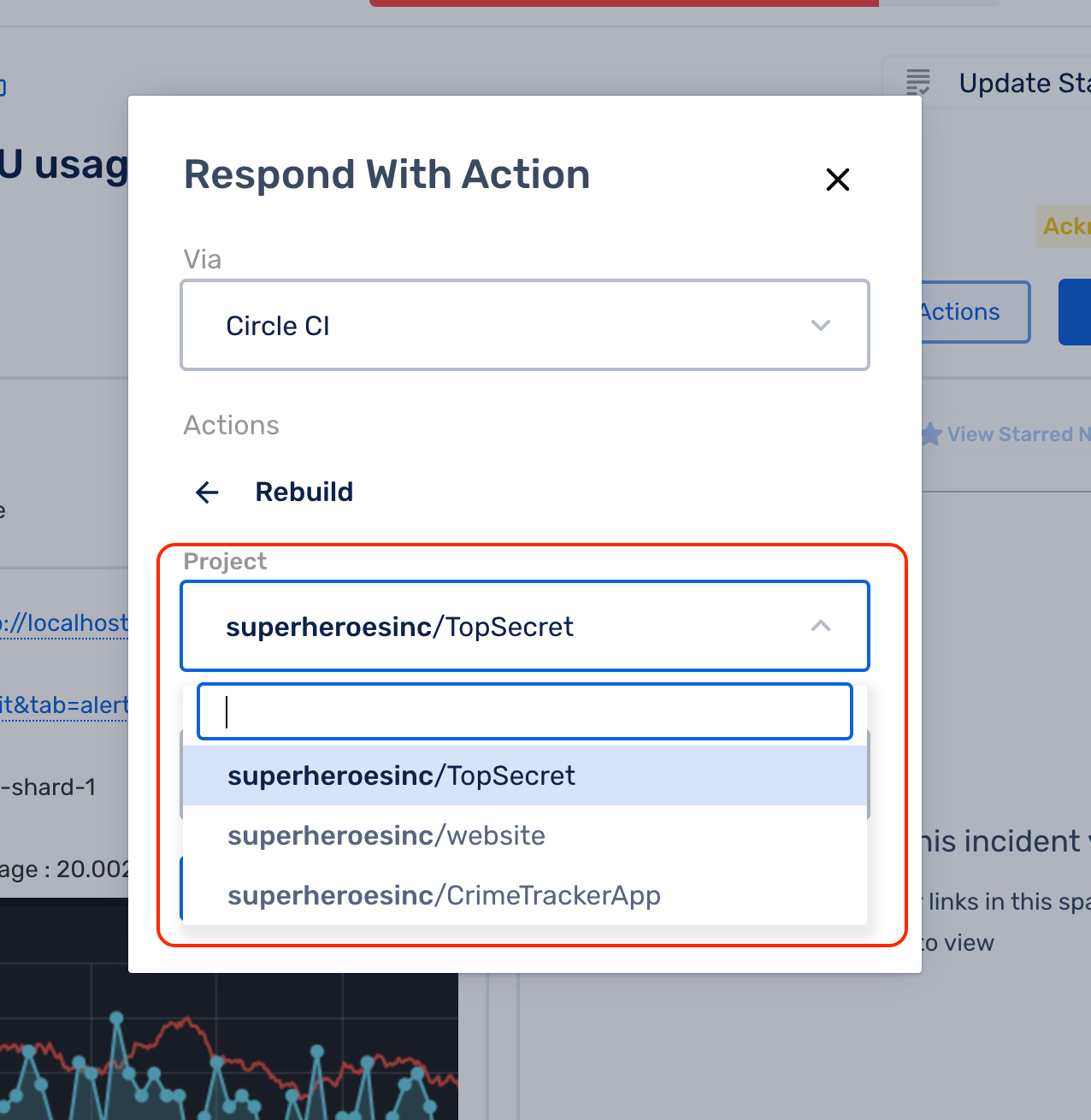 Select CircleCI from the list of allowed/enabled actions
