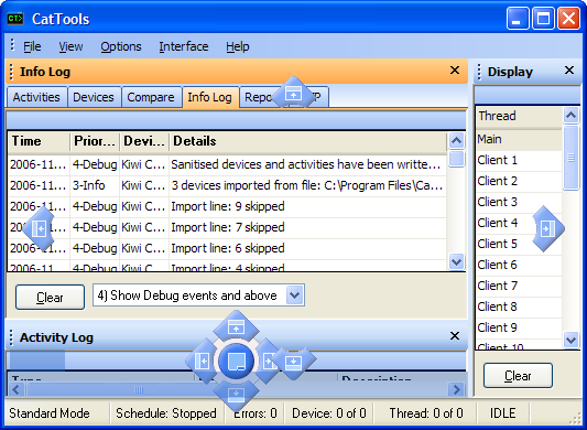 Kiwi CatTools Panes Overview