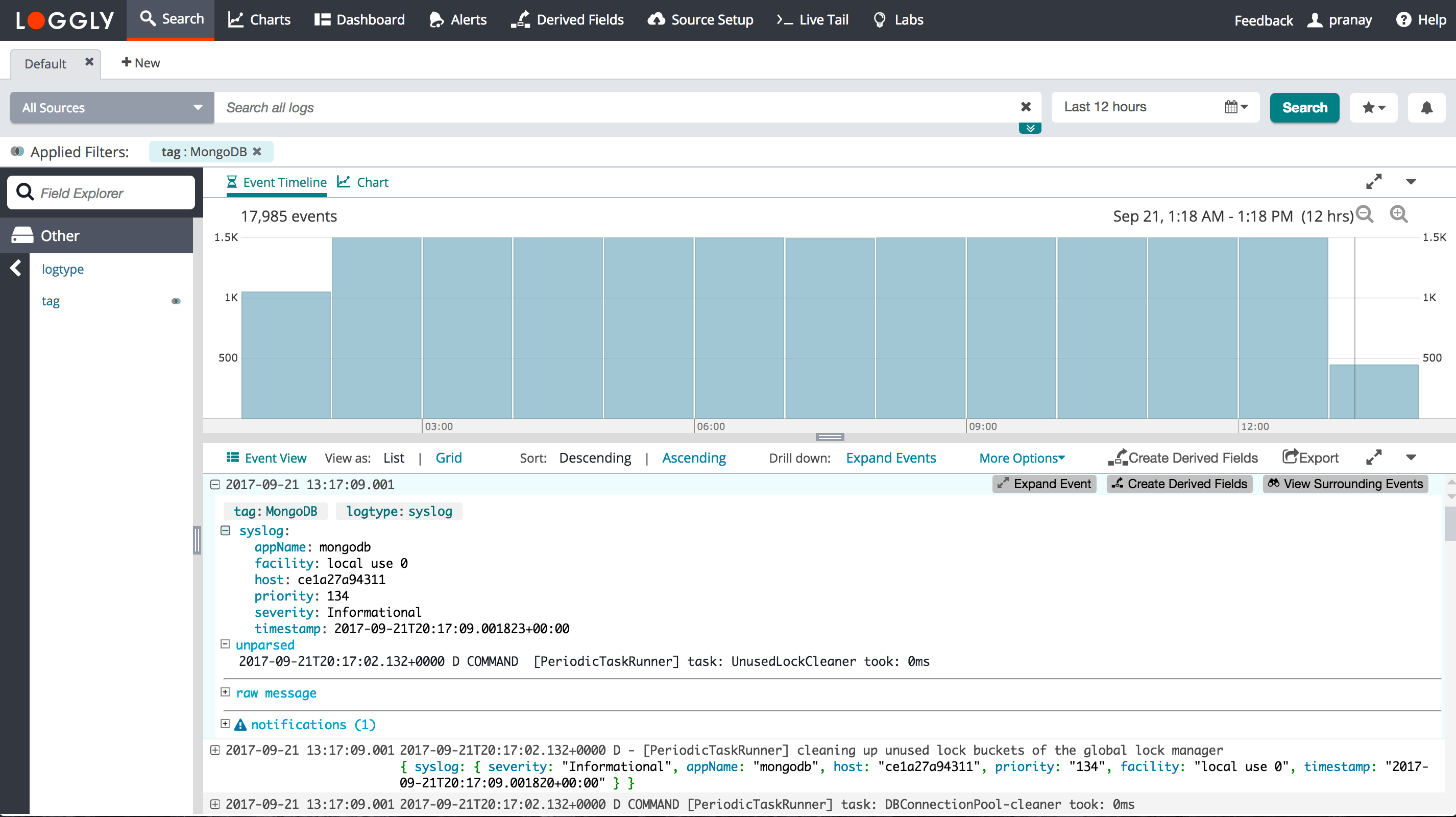 MongoDB Logs Example
