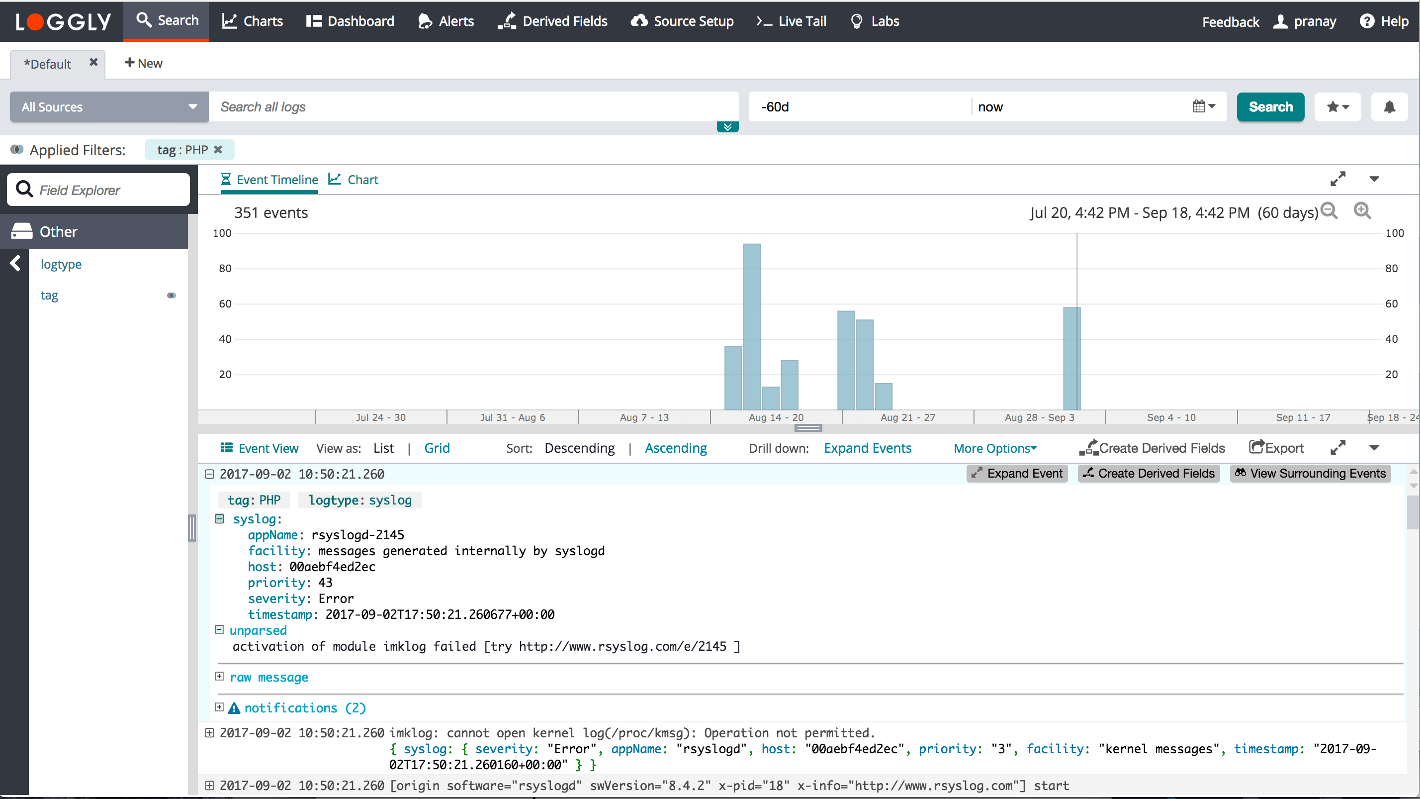 Automated Parsing Log Types