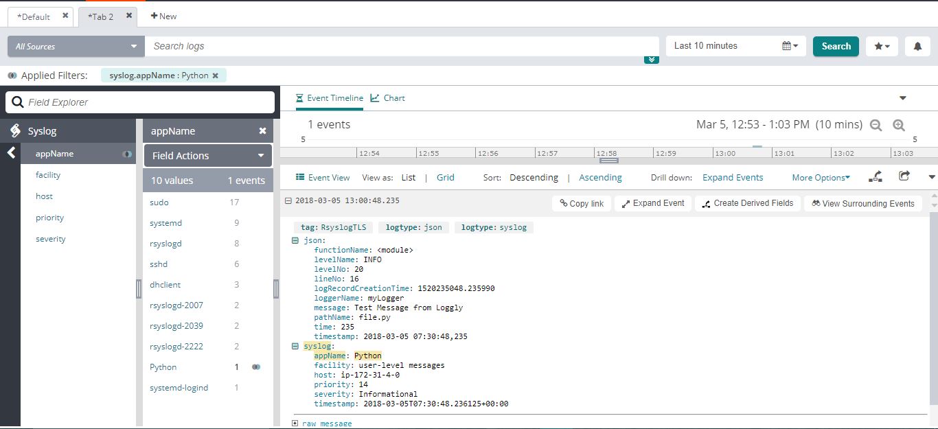Python Syslog
