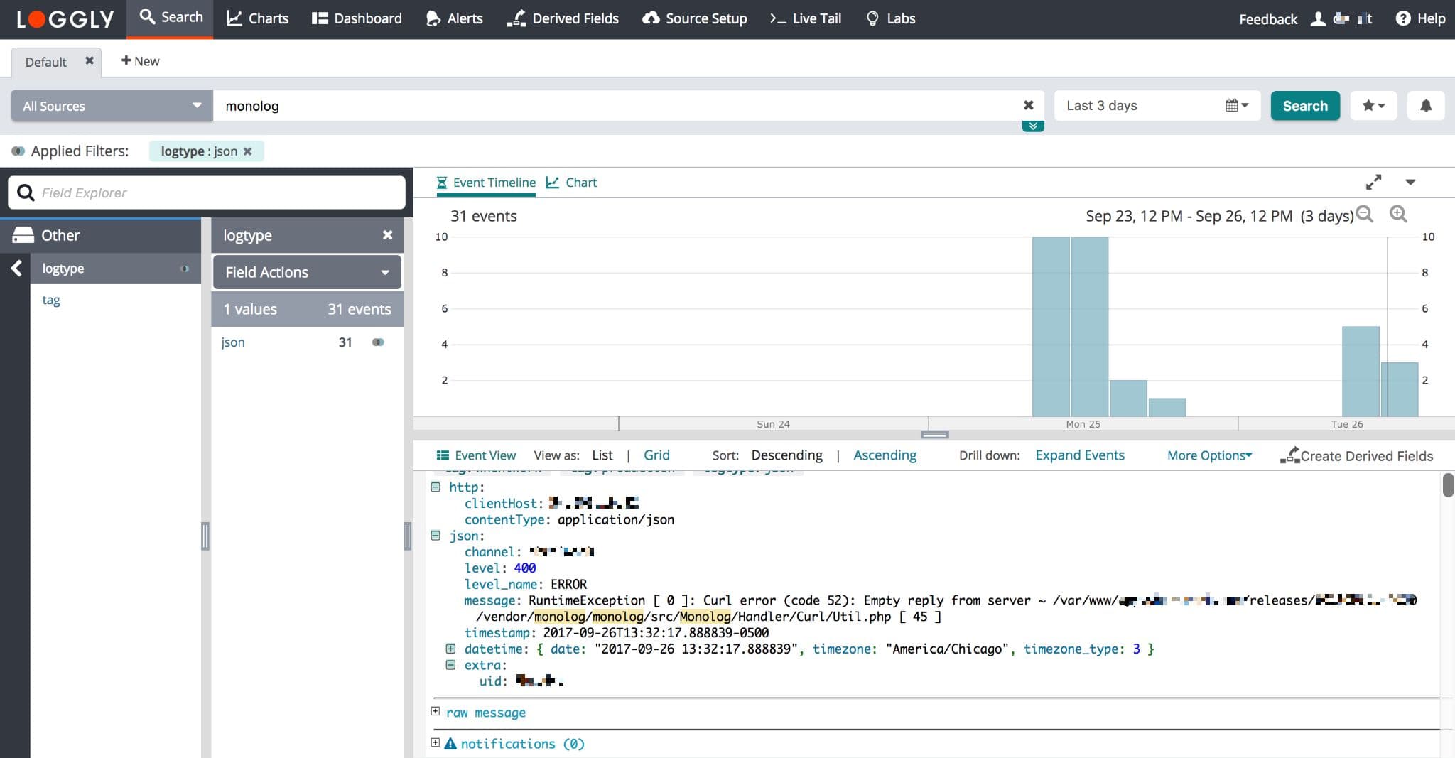 PHP Monolog Example