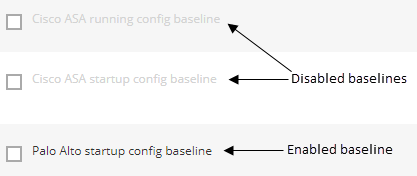 Find and review differences between baselines and network configs