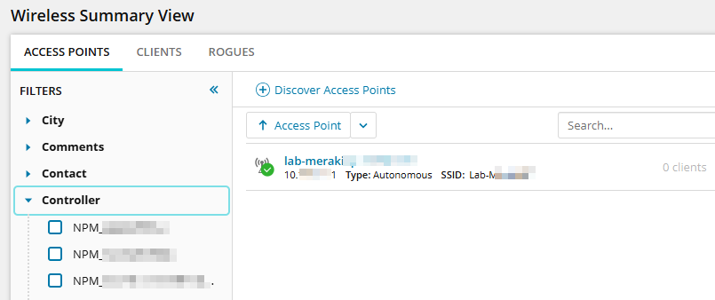 Monitor Meraki wireless infrastructure in NPM