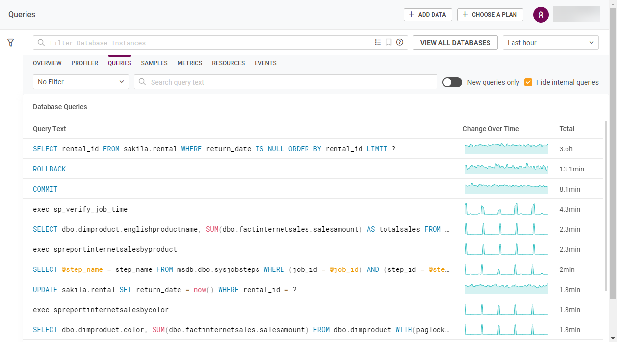 Queries Explorer