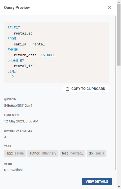 Queries Explorer