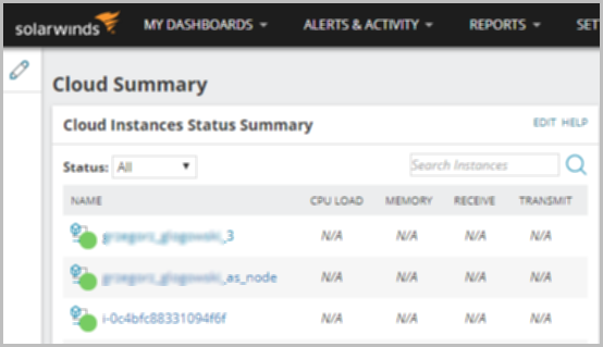 Solarwinds Node Configuration Manage a cloud instance or VM as a SolarWinds Platform node