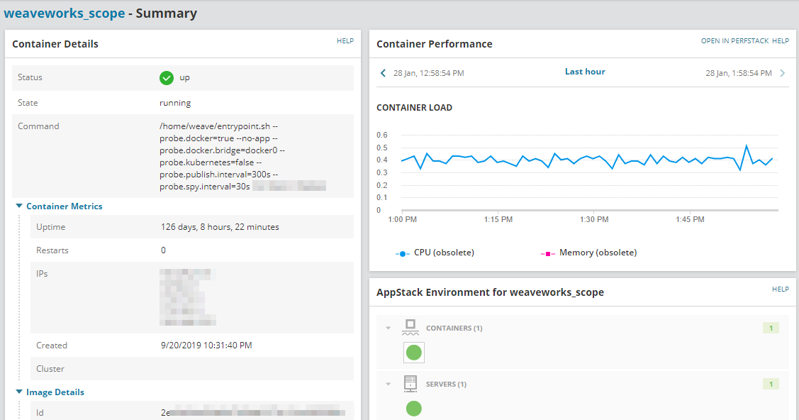 Solarwinds Web Console Display container data in the SolarWinds Platform Web Console