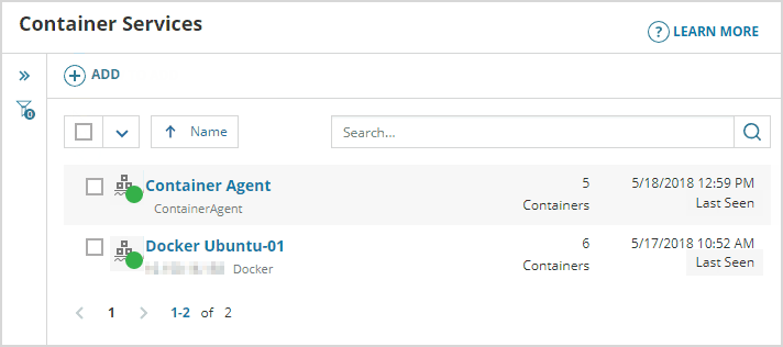 Manage container services