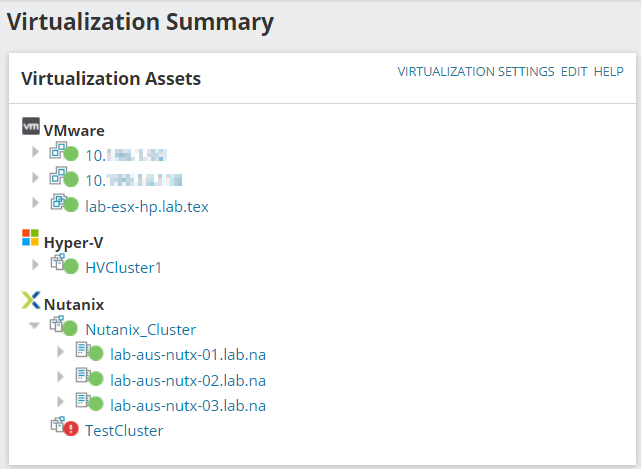 Display Hardware Health data for Nutanix clusters