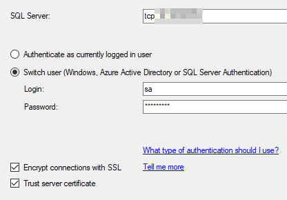 Encrypt database connections with SSL