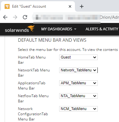 Solarwinds Web Console Customize My Dashboards in the SolarWinds Platform