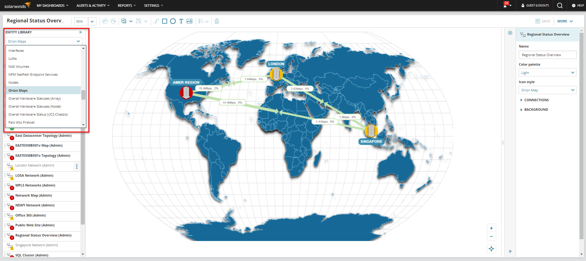 Create Nested Maps In SolarWinds Platform Maps