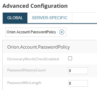 Password Configuration Sun Systems Change passwords for SolarWinds Platform users