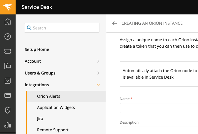 Enable Solarwinds Configure SolarWinds Service Desk to be integrated to the SolarWinds ...