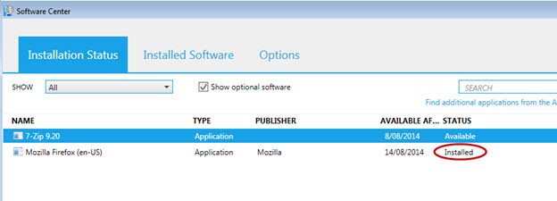 Device Install Status Publishing Updates in Client Machine