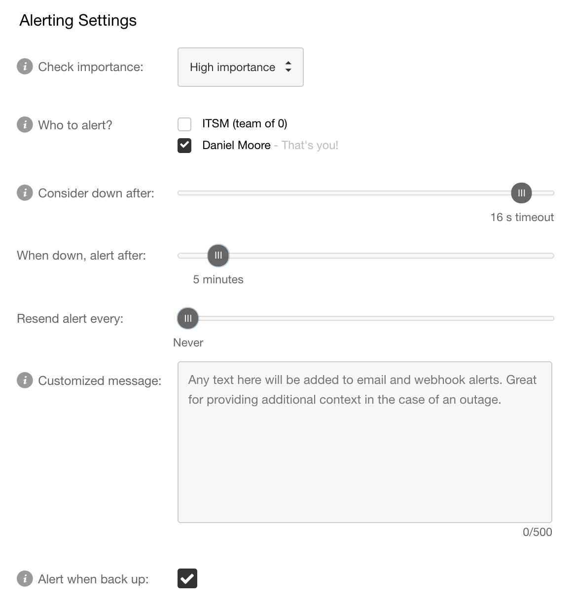 Alerting Setup