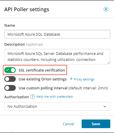 Api 500 Ssl SSL certificate verification for API pollers