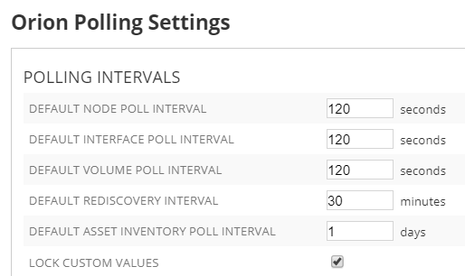 Adjust the Asset Inventory polling frequency in SAM