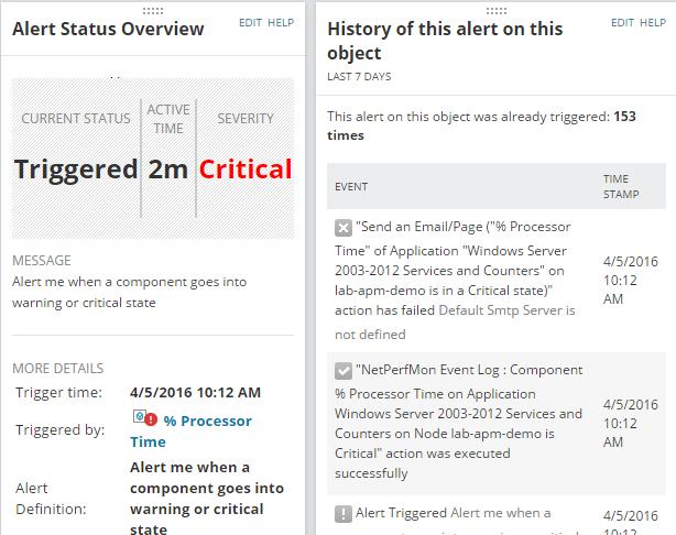Work with preconfigured alerts in SAM