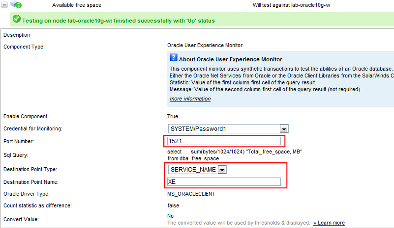 Oracle User Experience Monitor