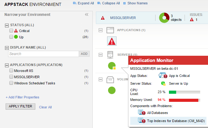 Monitor your SAM environment with AppStack