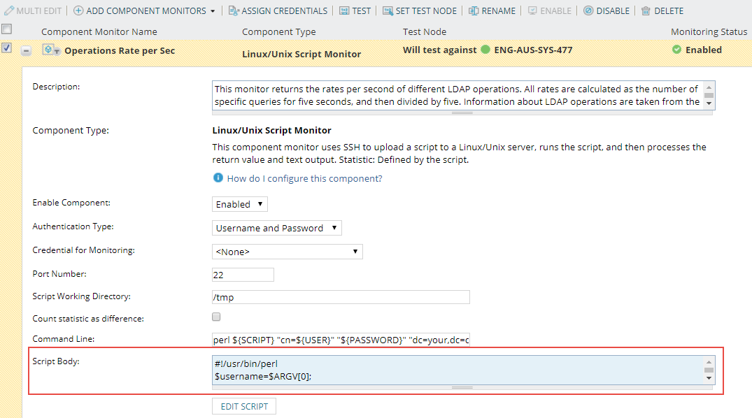 Write scripts for SAM script monitors