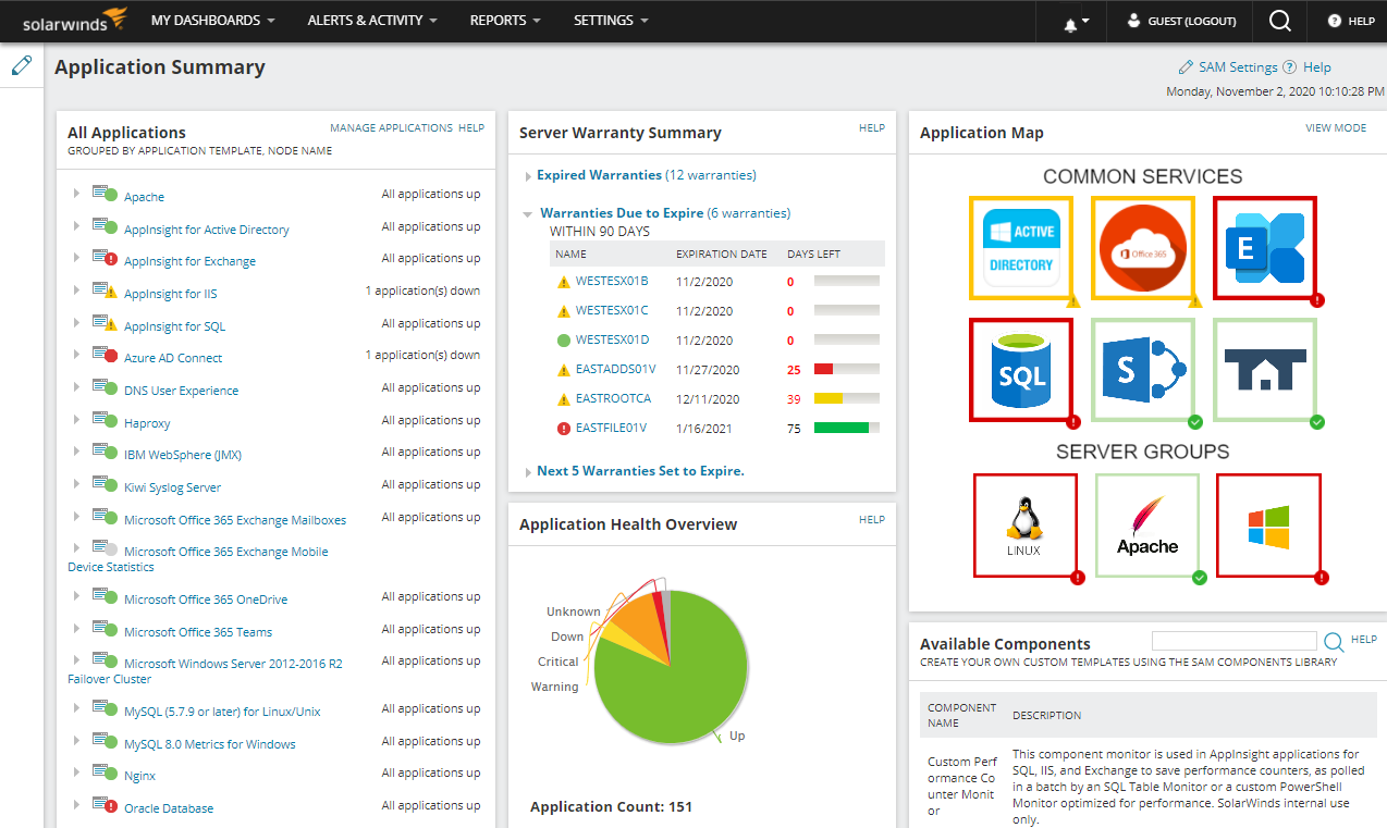 Monitor your environment with SAM