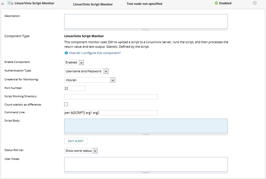 Create a Linux/Unix Script Monitor in SAM