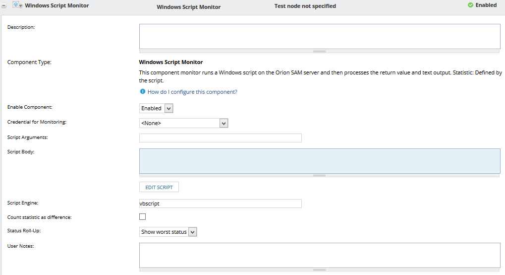 Create a Windows Script Monitor