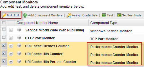 Apply baseline thresholds at the template level