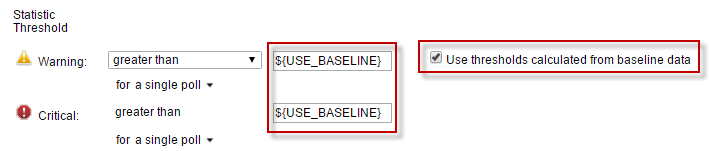 Apply baseline thresholds at the template level