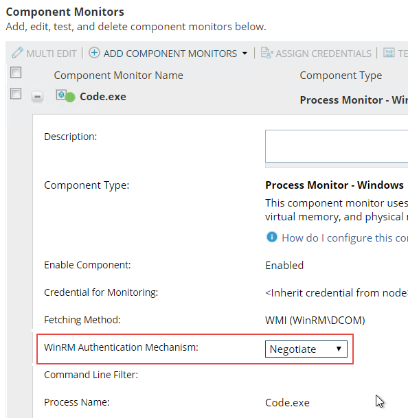 Winrm Client Troubleshoot application monitor polling with WinRM