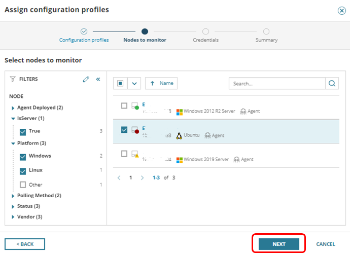 Assign profiles - step ii