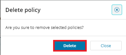 Confirm custom policy deletion