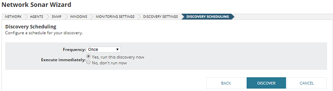 Discovery scheduling