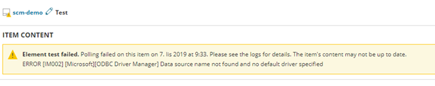 Test results error