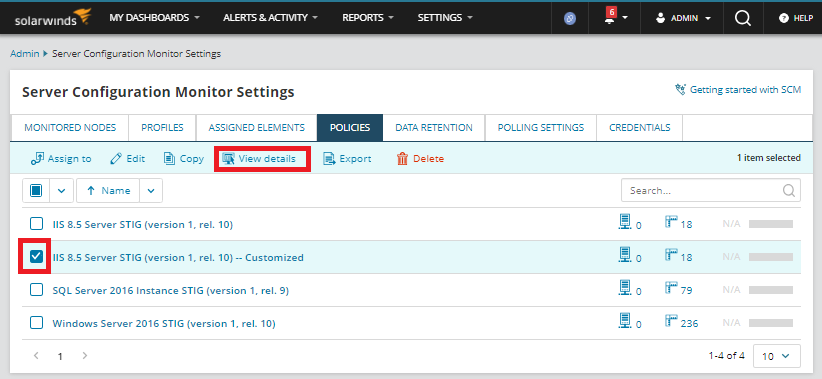 View policy details View policy details