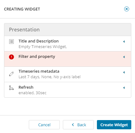 Create a time-series widget