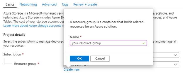 Create and manage storage accounts, resource groups, and locations