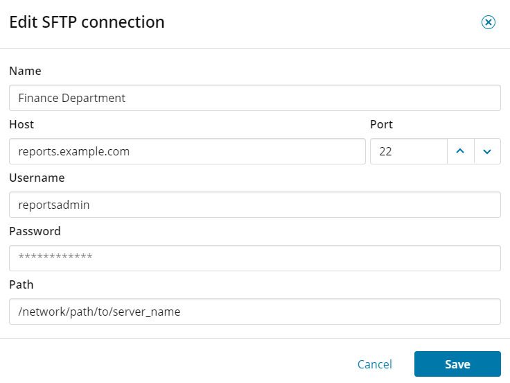 (Optional) Set up SFTP connections to external systems