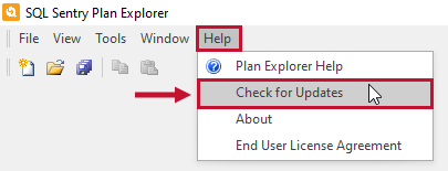SQL Sentry Plan Explorer Check for Updates