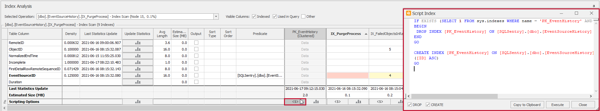 Plan Explorer Index Analysis